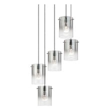 Ximena Metal & Glass LED 5 Light Pendant